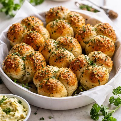 Image of Herb Cheese Crusted Cloverleaf Rolls