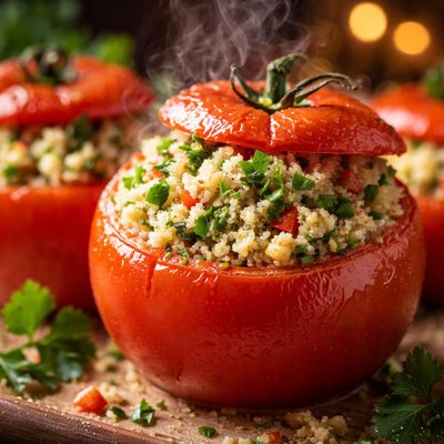 Image of Herb Couscous Stuffed Tomatoes