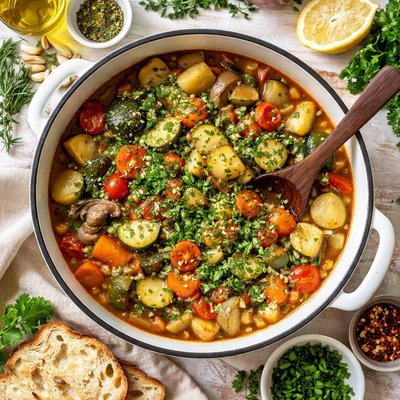 Image of Herb Crusted Vegetable Stew