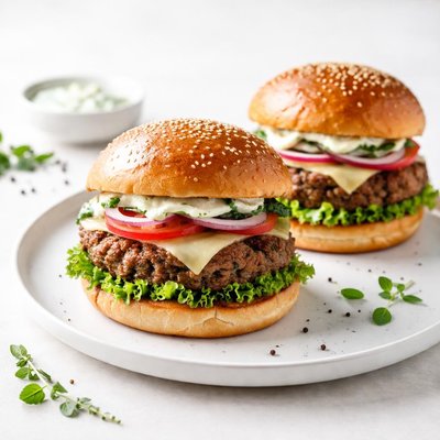 Image of Herb Garden Grilled Hamburgers