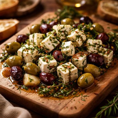 Image of Herb Marinated Feta with Olives