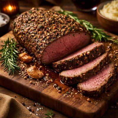 Image of Herb Pepper Encrusted Beef Fillet
