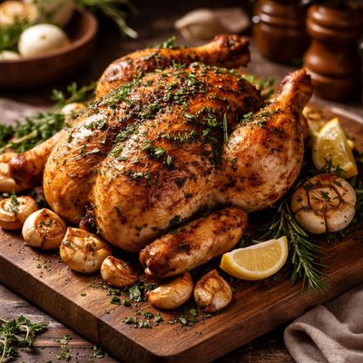 Image of Herb Roasted Chicken with Garlic