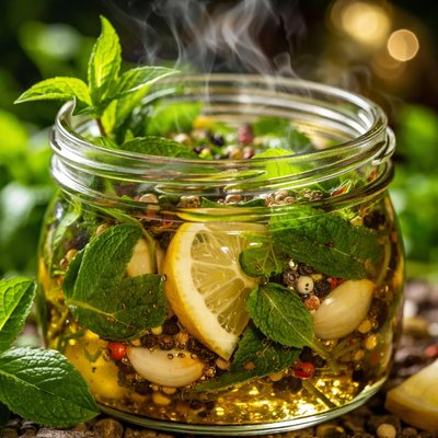 Image of Herbal Vinegar with Lemon Verbena Mint