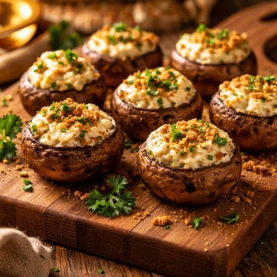 Image of Herbed Cheese Stuffed Mushrooms