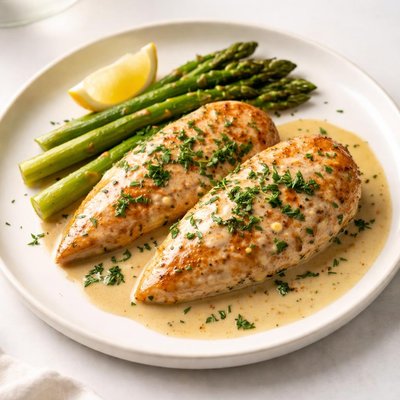 Image of Herbed Chicken Dijon with White Wine