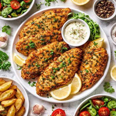 Image of Herbed Chicken Schnitzel