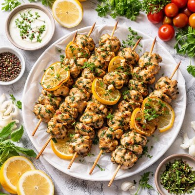 Image of Herbed Lemon Chicken Skewers