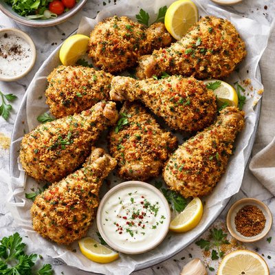 Image of Herbed Oven Fried Chicken