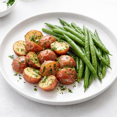 Image of Herbed Red Potatoes and Baby Green Beans