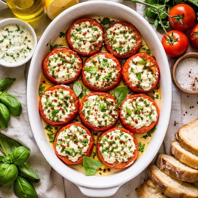 Image of Herbed Yogurt Baked Tomatoes