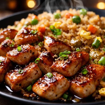 Image of Hibachi Chicken and Fried Rice