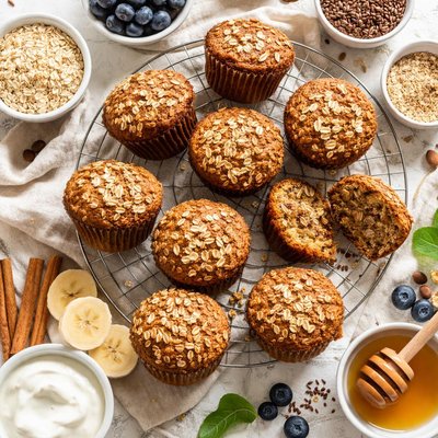 Image of High Fiber Low Calorie Bran Muffins