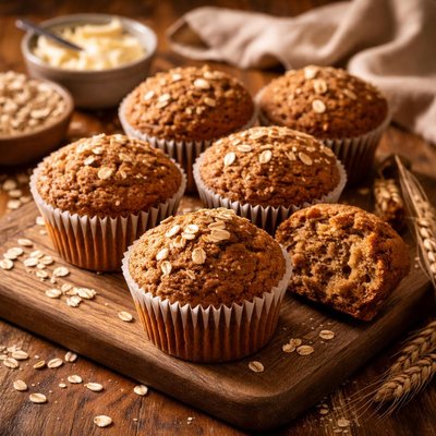 Image of High Fiber Sugar Free Bran Muffins