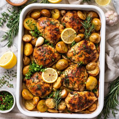Image of High Roasted Chicken and Potatoes