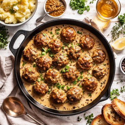 Image of Highland Meatballs with Mustard and Whisky Sauce