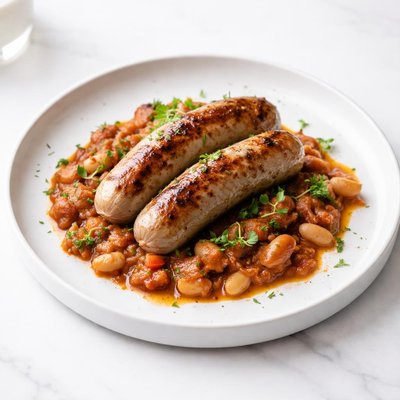 Image of Hofbrau Beer Brats and Bean Ragout