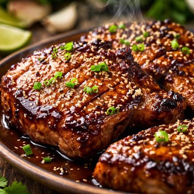 Image of Hoisin and Honey Glazed Pork Chops