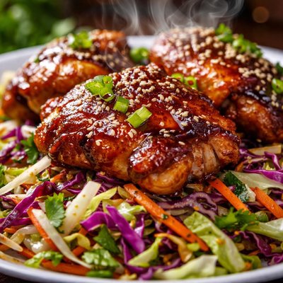Image of Hoisin Glazed Chicken with Cabbage Slaw