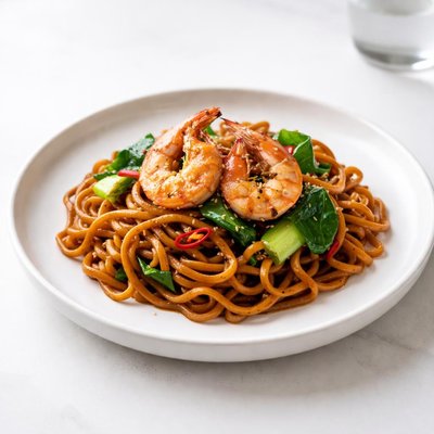 Image of Hokkien Noodle with Seared Prawns