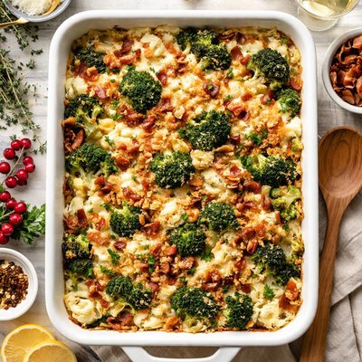 Image of Holiday Broccoli Cauliflower Casserole