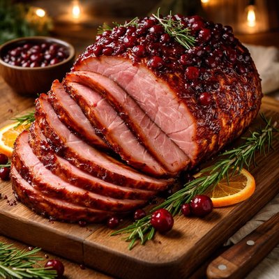 Image of Holiday Cranberry Glazed Ham
