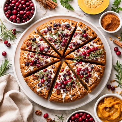 Image of Holiday Cranberry Pumpkin Cake