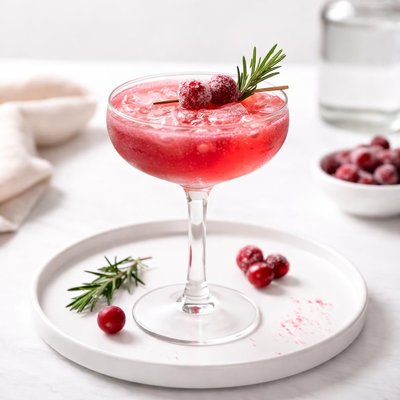 Image of Holiday Cranberry Rum Cocktail