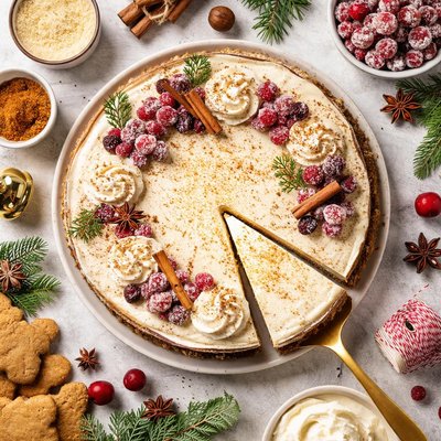 Image of Holiday Eggnog Cheesecake