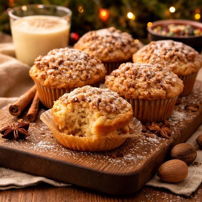 Image of Holiday Eggnog Muffins