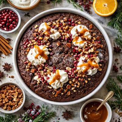 Image of Holiday Gingerbread Pudding Cake