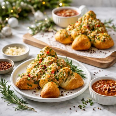 Image of Holiday Italian Herb Crescent Christmas Trees