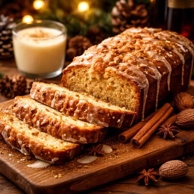 Image of Holiday Rum Eggnog Bread
