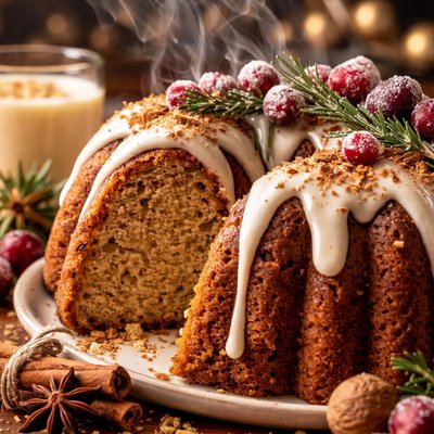 Image of Holiday Rum Eggnog Bundt Cake