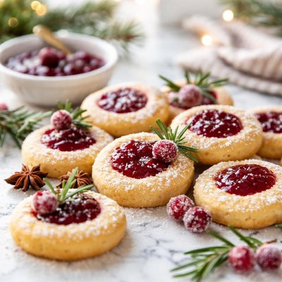 Image of Holiday Thumbprint Cookies