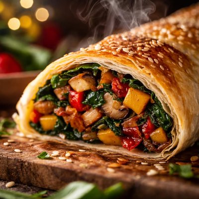 Image of Holiday Vegetable Strudel