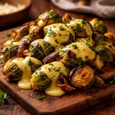 Image of Hollandaise Brussels Sprouts with Onions
