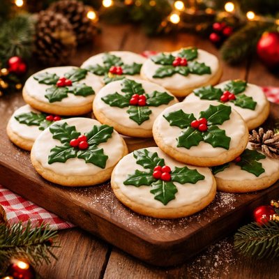 Image of Holly Christmas Cookies