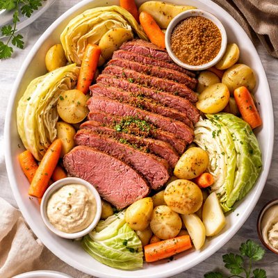 Image of Home Corned Beef Brisket Cabbage New England Style