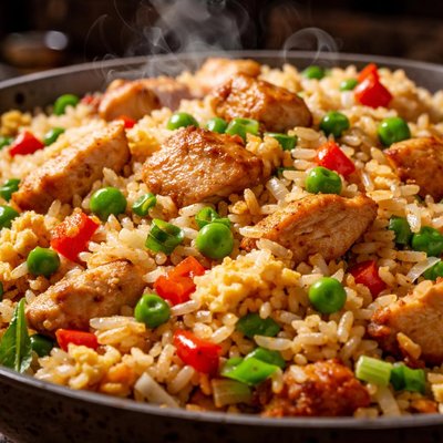 Image of Home Made Fried Rice Chicken Optional