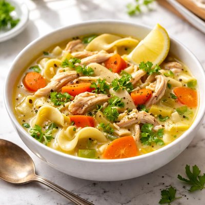 Image of Home Made Low Fat Chicken Noodle Soup