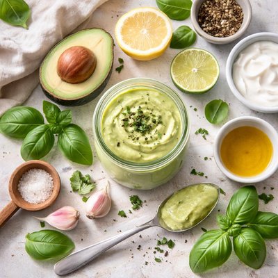 Image of Homeade Avocado Salad Dressing