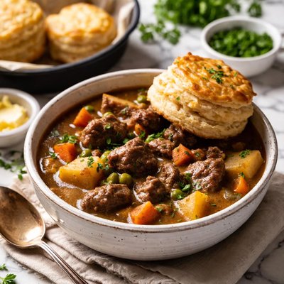 Image of Homebakes Knock Off Beef Stew and Biscuits