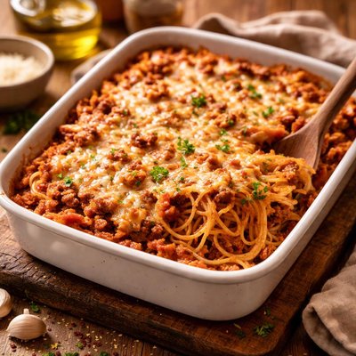 Image of Homemade Baked Spaghetti
