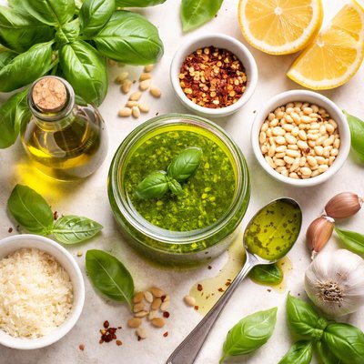 Image of Homemade Basil Oil