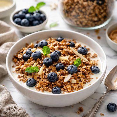 Image of Vegan Homemade Blueberry Granola