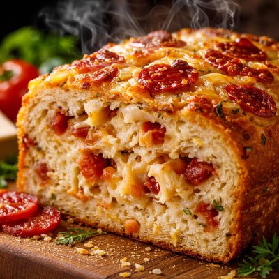 Image of Homemade Cheese and Pepperoni Bread Bread Machine