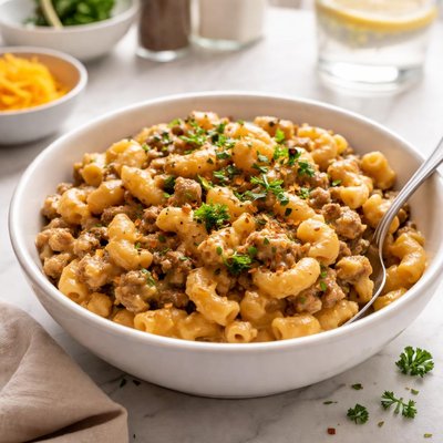 Image of Homemade Cheeseburger Macaroni Hamburger Helper
