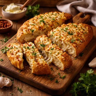 Image of Vegan Homemade Cheesy Bread