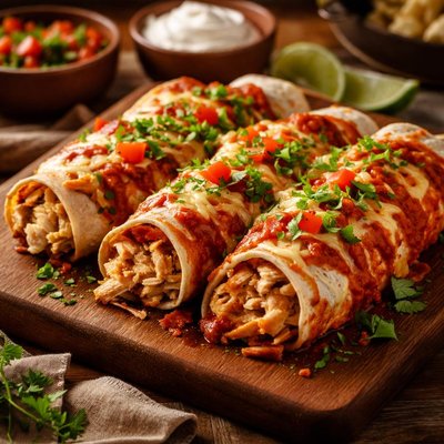 Image of Homemade Chicken Cheese Enchiladas
